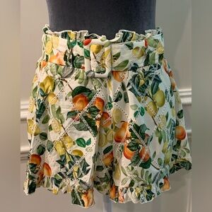 Show Me Your Mumu Belted Take Me Away Shorts Citrus High Waist Size Small